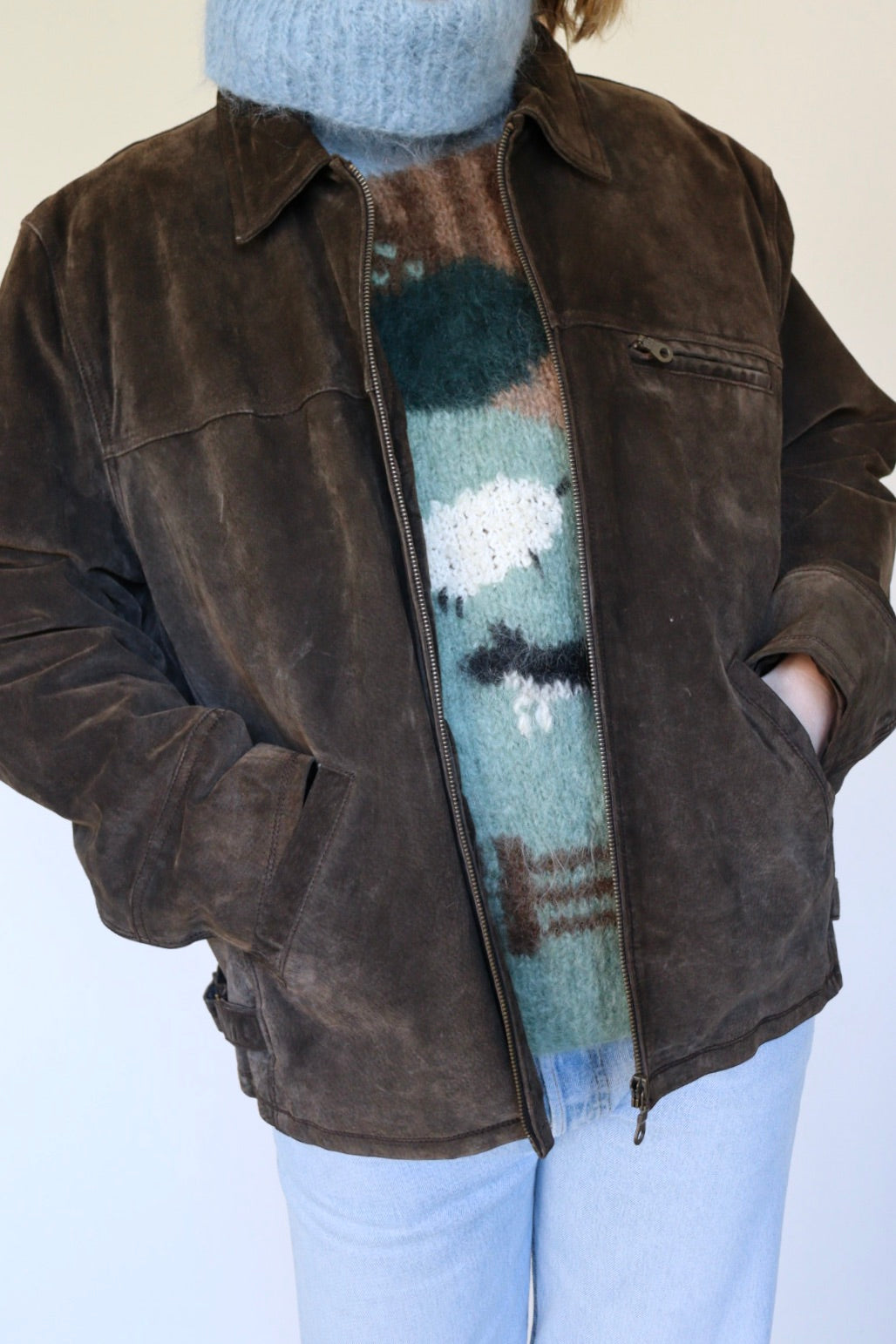 The 90's are Back - vintage suede jacket - S up to XXL