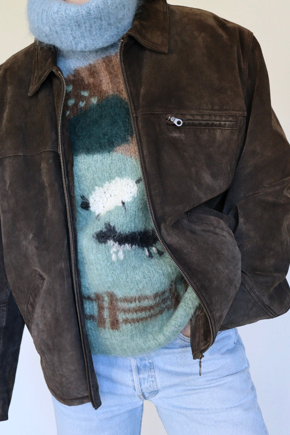 The 90's are Back - vintage suede jacket - S up to XXL