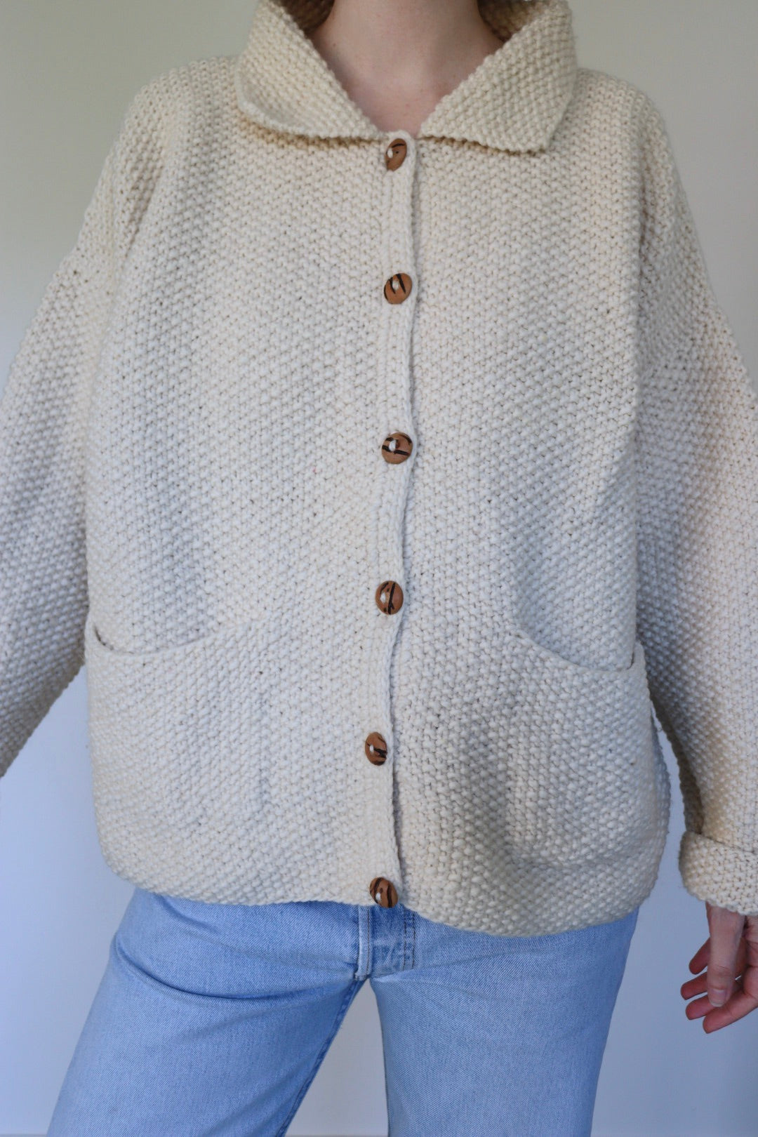 The Sunflower Surprise - vintage knitted sweater - S up to L