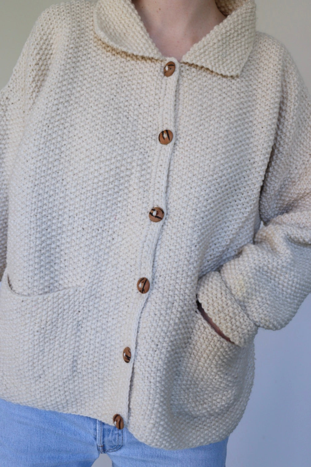 The Sunflower Surprise - vintage knitted sweater - S up to L