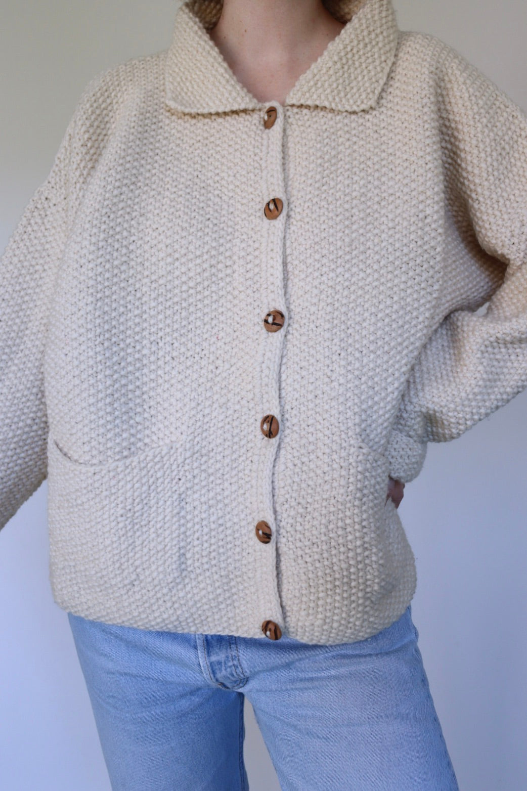 The Sunflower Surprise - vintage knitted sweater - S up to L