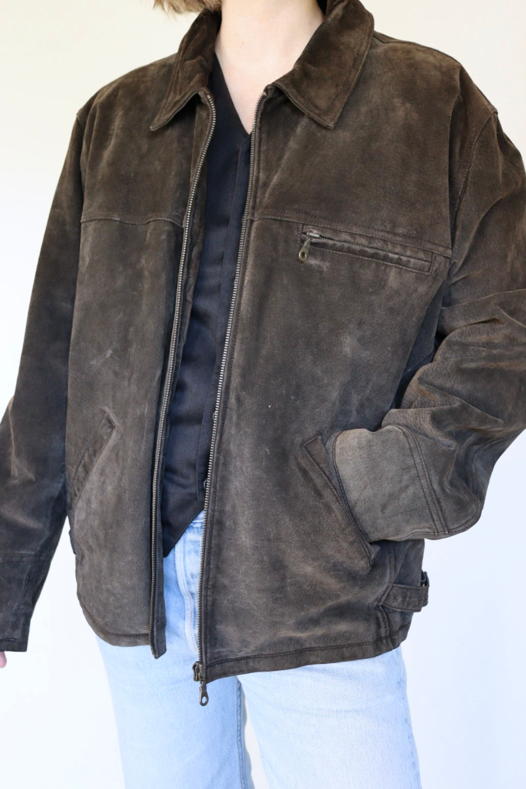 The 90's are Back - vintage suede jacket - S up to XXL