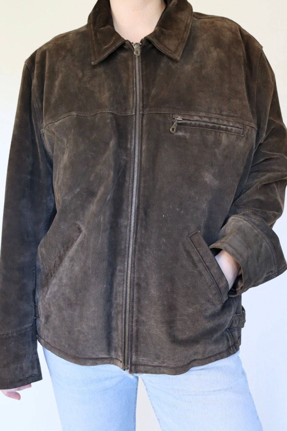 The 90's are Back - vintage suede jacket - S up to XXL
