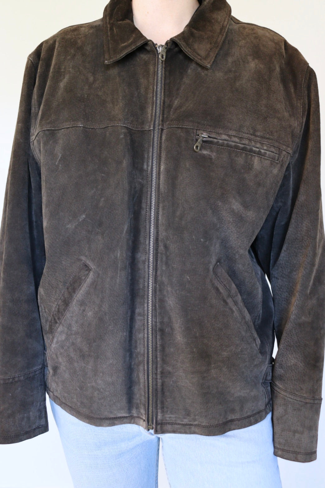 The 90's are Back - vintage suede jacket - S up to XXL