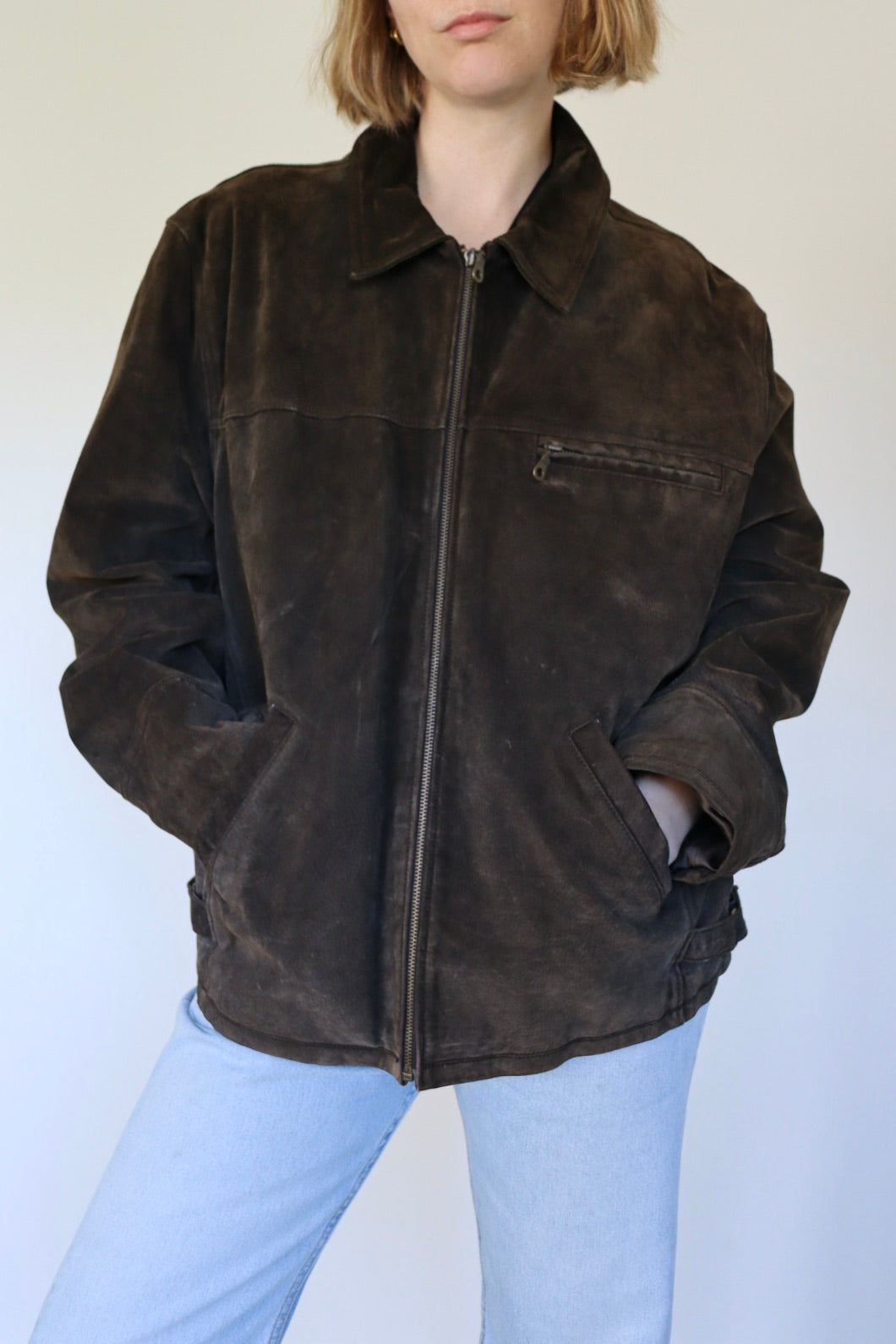 The 90's are Back - vintage suede jacket - S up to XXL