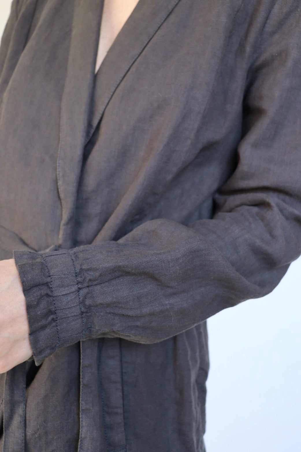 The Anthracite Blazer - vintage linen blazer / jacket - S up to M