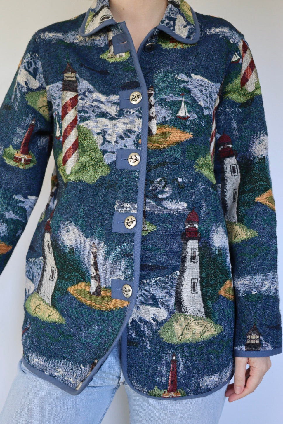 The Lighthouse jacket - vintage 'Blair' tapestry jacket - S up to M/L