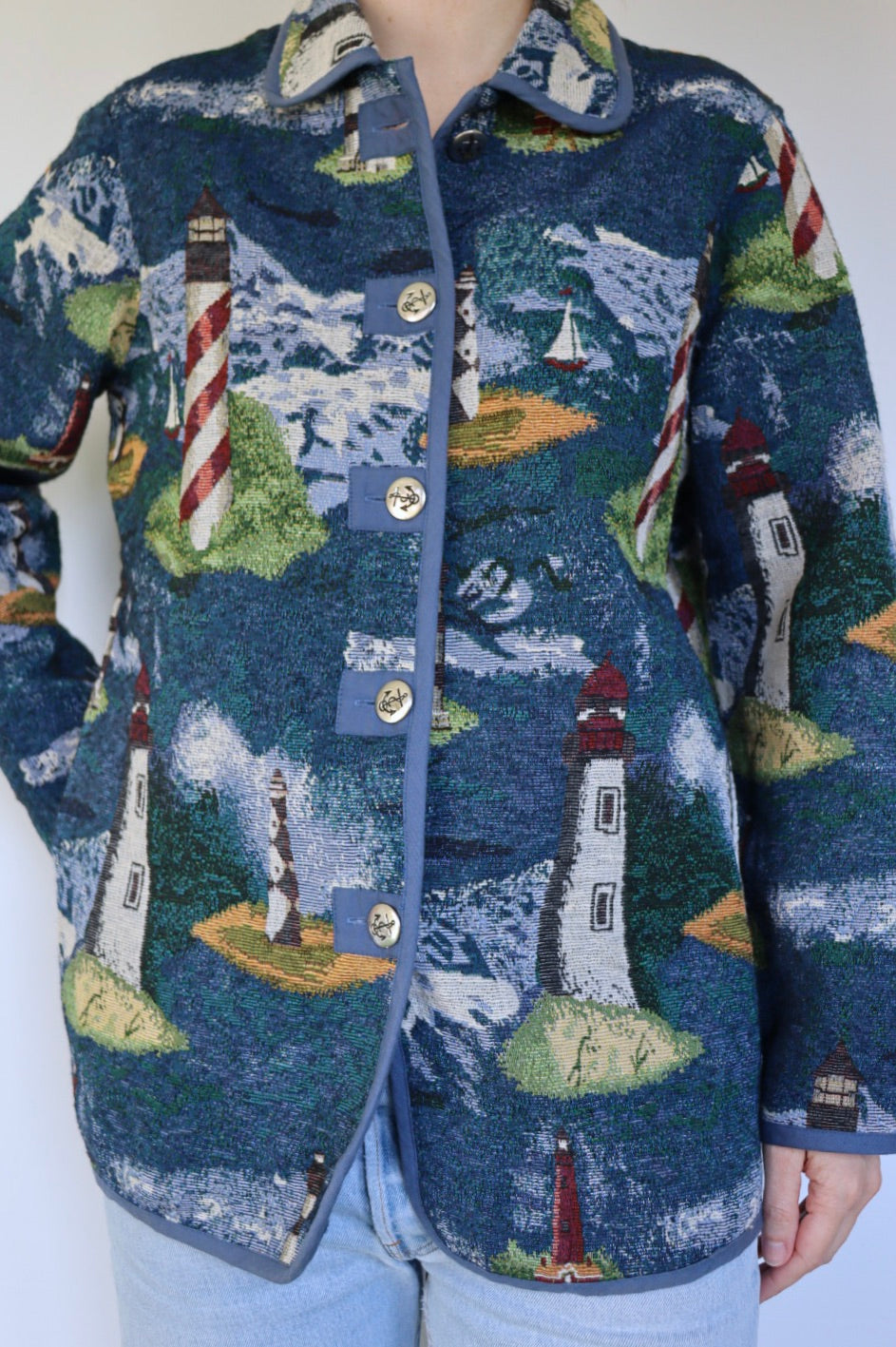 The Lighthouse jacket - vintage 'Blair' tapestry jacket - S up to M/L