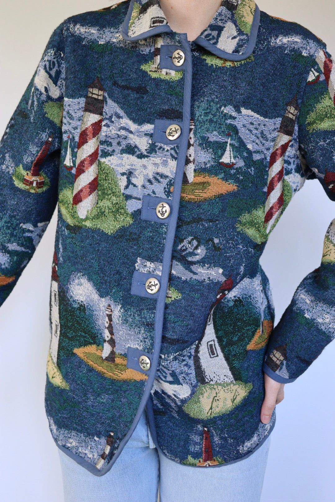 The Lighthouse jacket - vintage 'Blair' tapestry jacket - S up to M/L