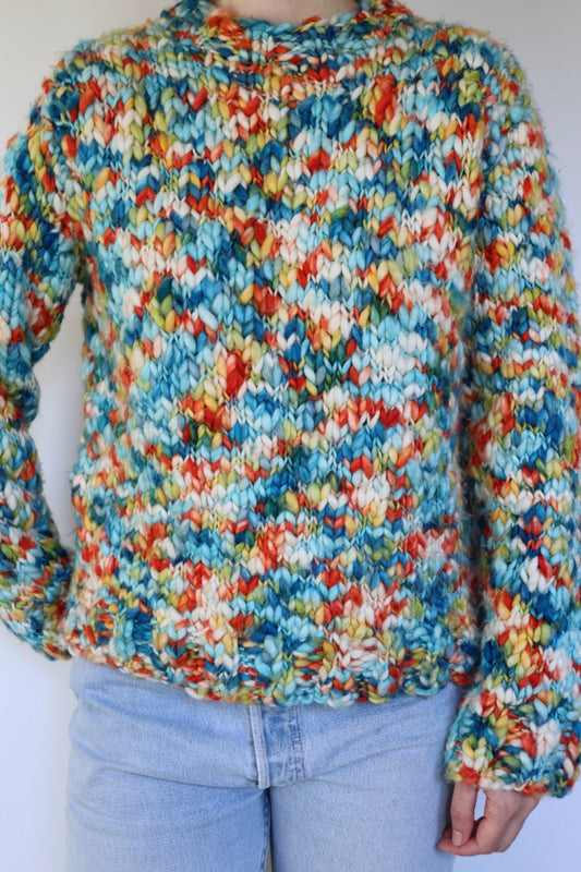 The Multicolor Knit - vintage DDP knitted sweater - S up to M/L
