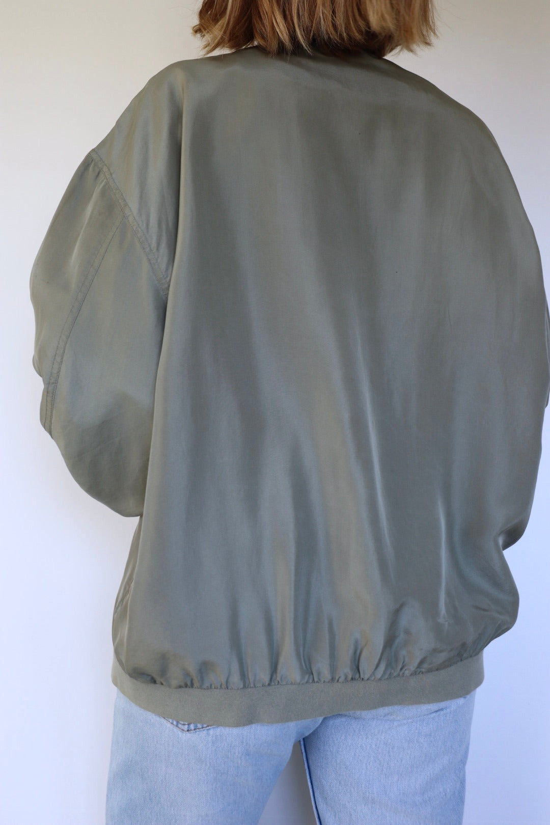 The Sage Edelweis - vintage silk bomber jacket - S up to XL