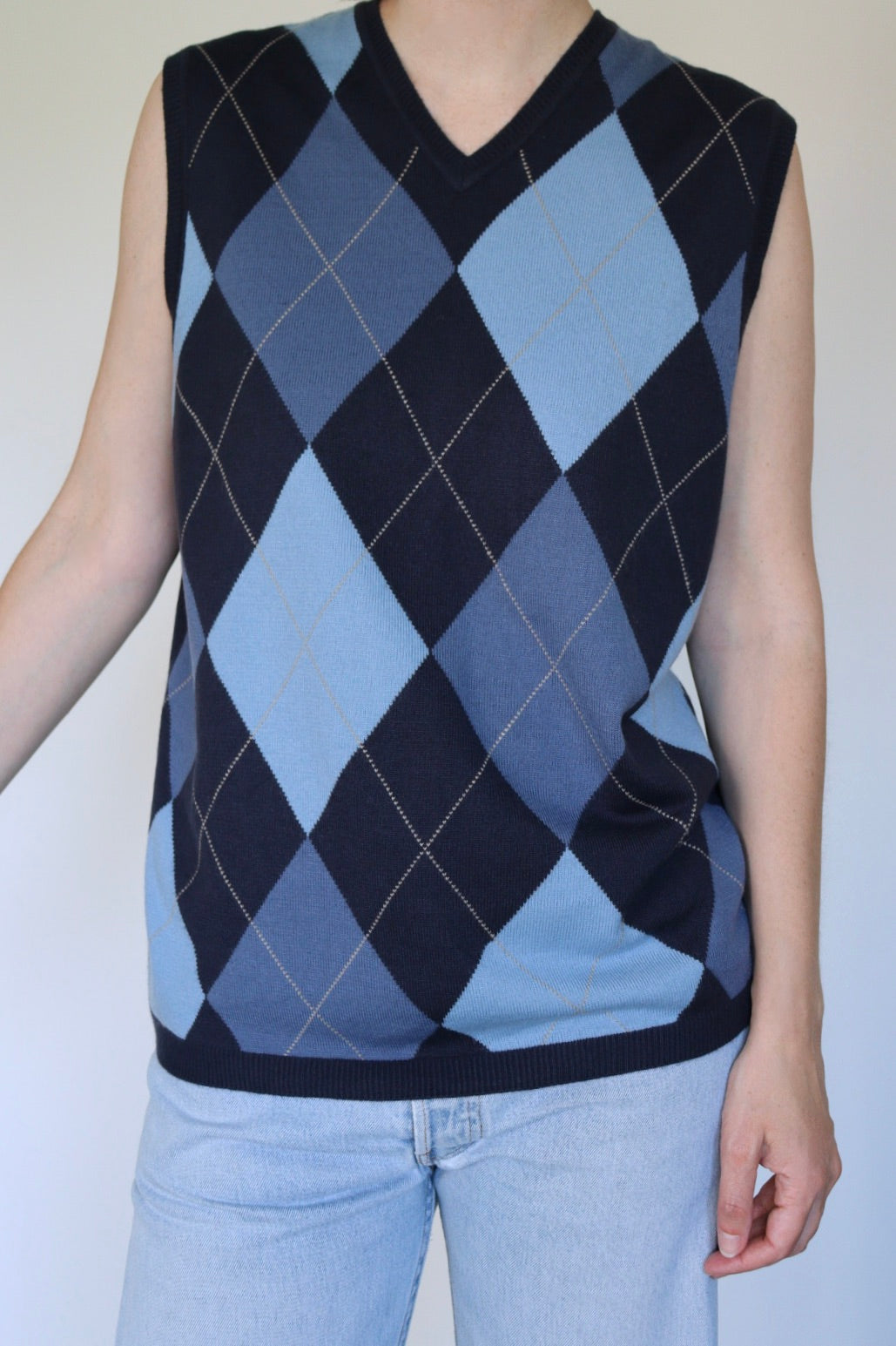 The Argyle V-neck - vintage spencer / sweater vest - S up to L