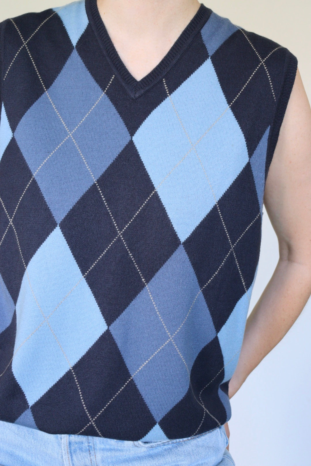 The Argyle V-neck - vintage spencer / sweater vest - S up to L
