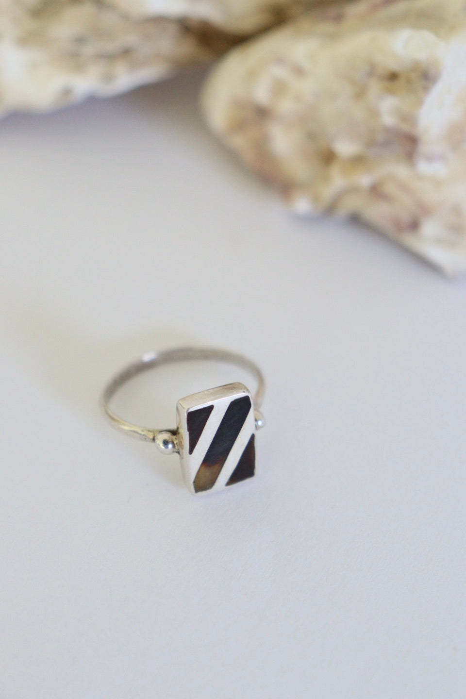 The Stripy Tiger - vintage silver ring