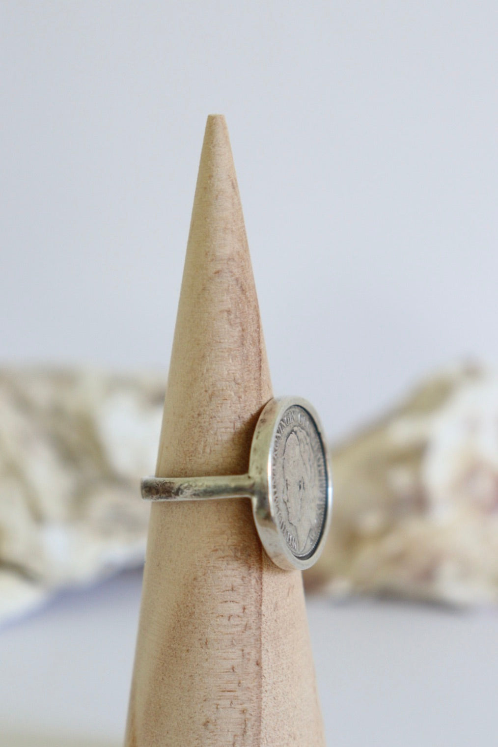 The Coin Ring - vintage silver ring