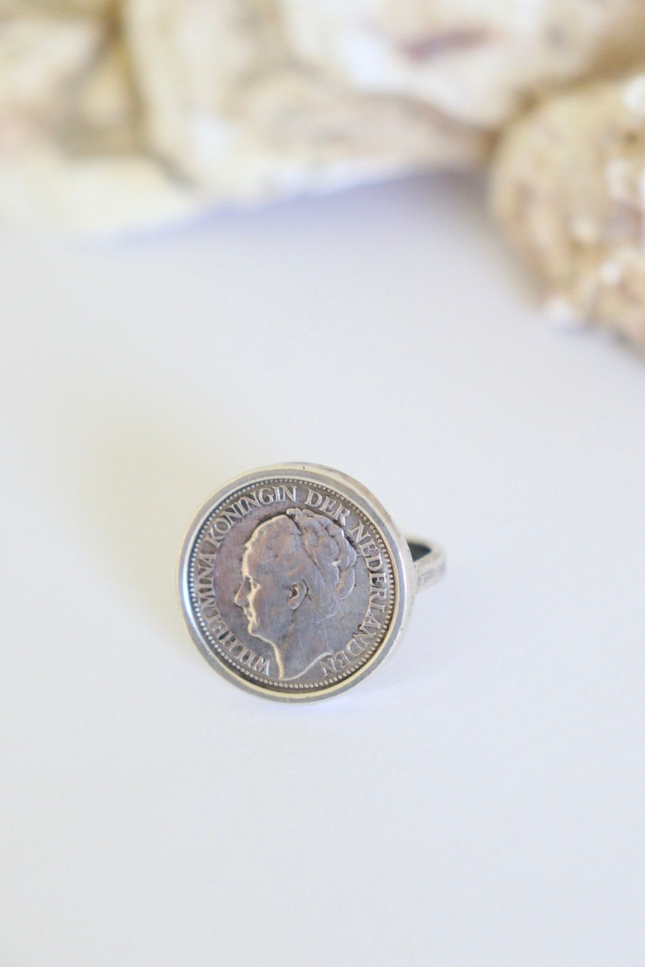 The Coin Ring - vintage silver ring