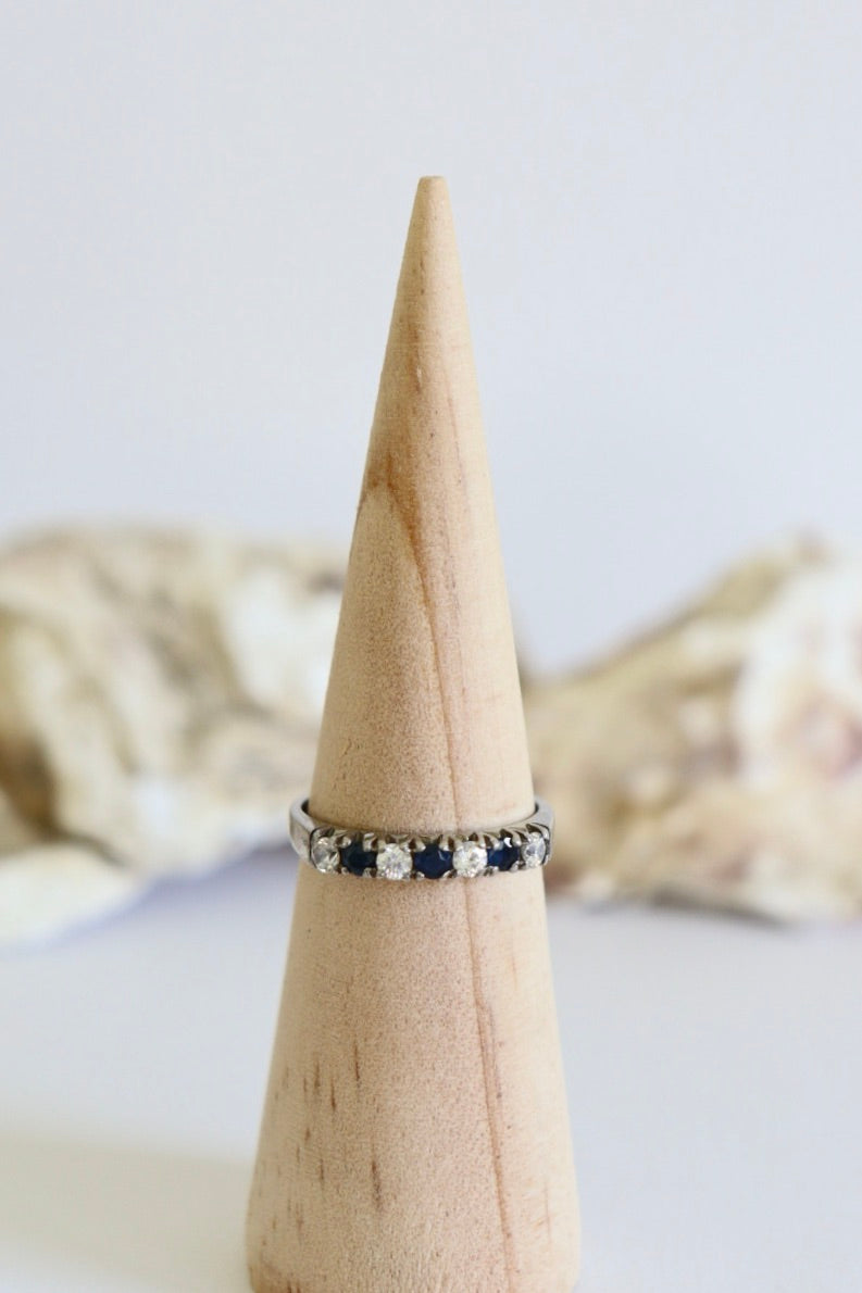 The Spark Blue - vintage silver ring