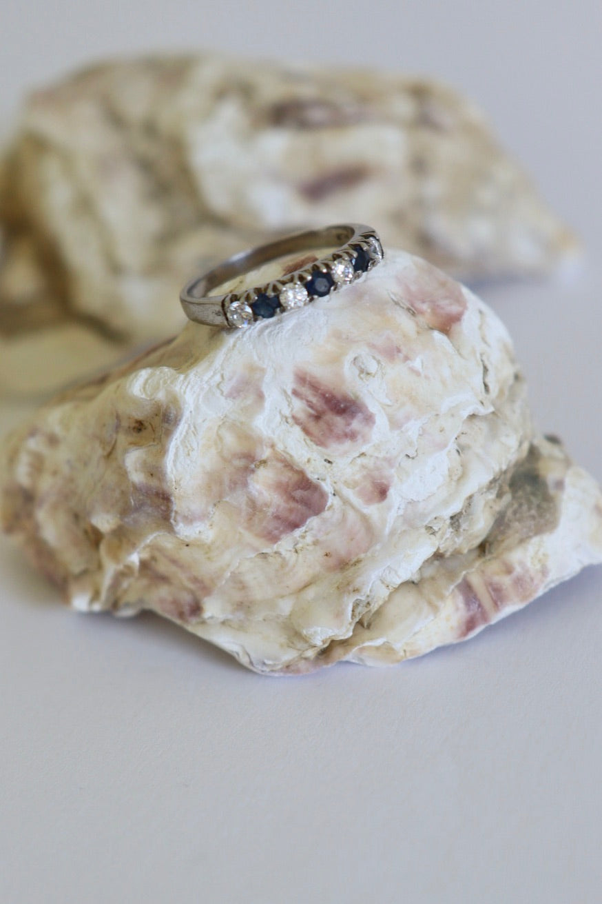 The Spark Blue - vintage silver ring