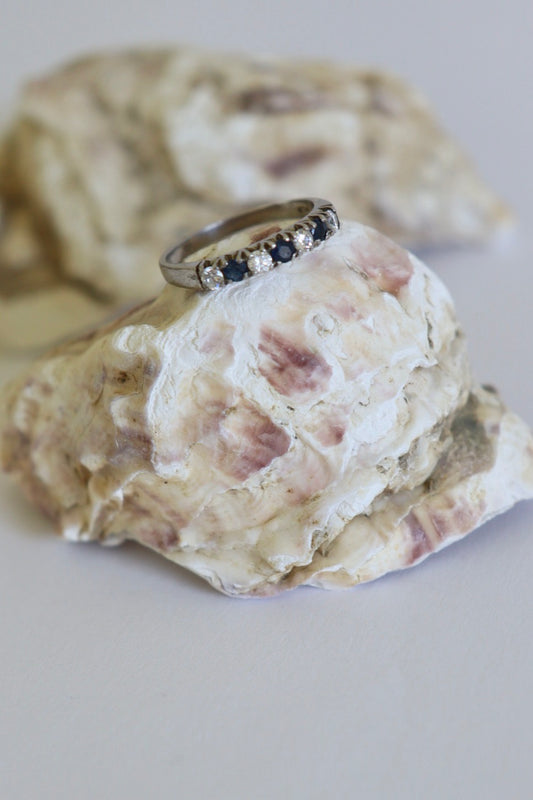 The Spark Blue - vintage silver ring