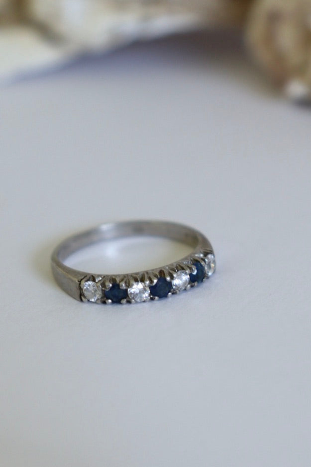 The Spark Blue - vintage silver ring