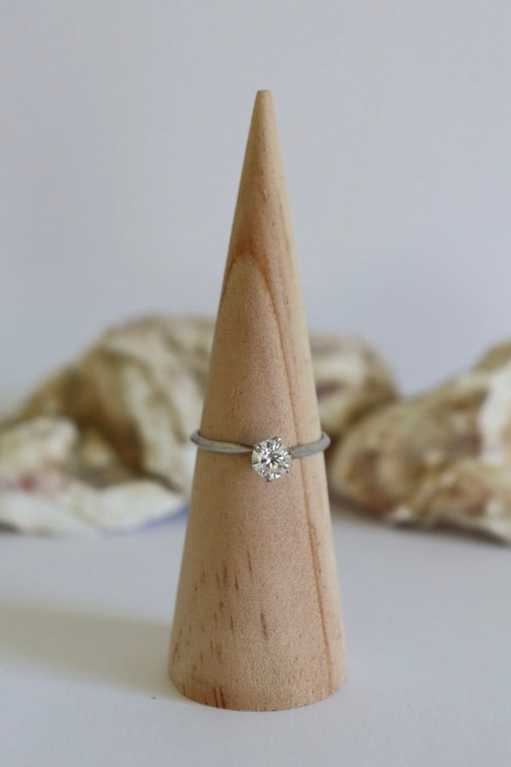 The Dearest Diamond - vintage silver ring