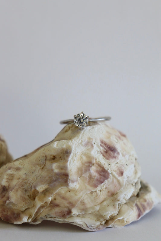 The Dearest Diamond - vintage silver ring