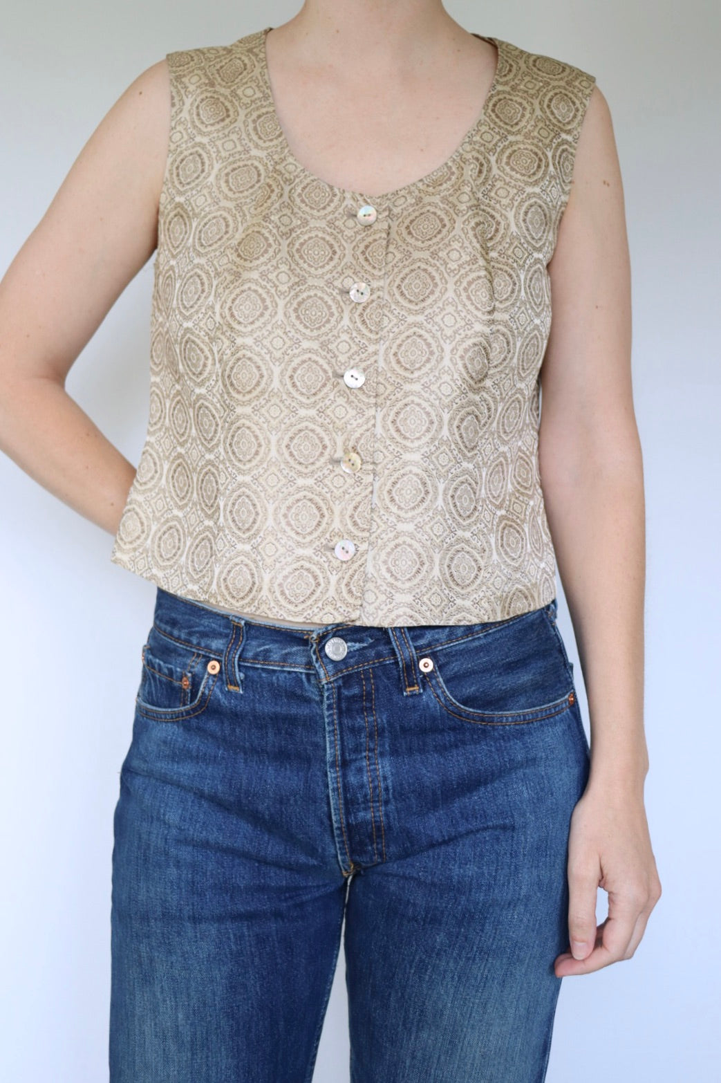 The Printemps Top - vintage top - S up to M/L