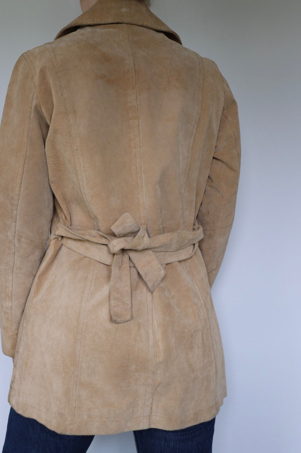 The Suede Trench - vintage suede trenchcoat - S up to M/L
