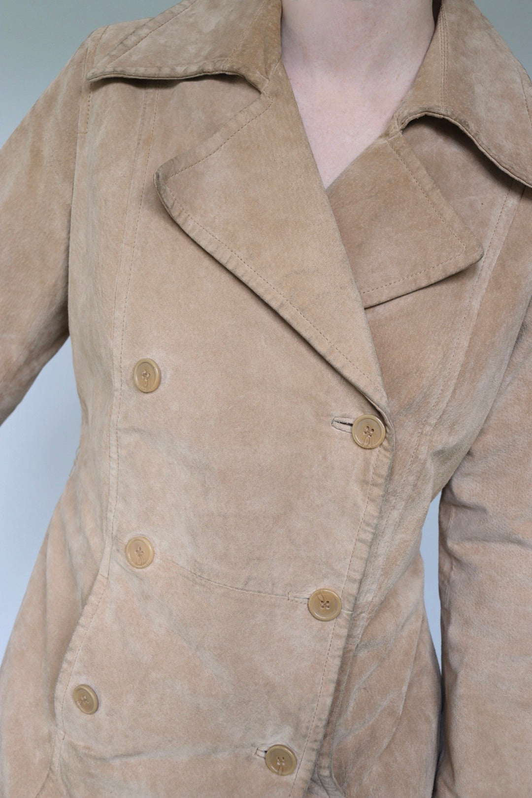 The Suede Trench - vintage suede trenchcoat - S up to M/L