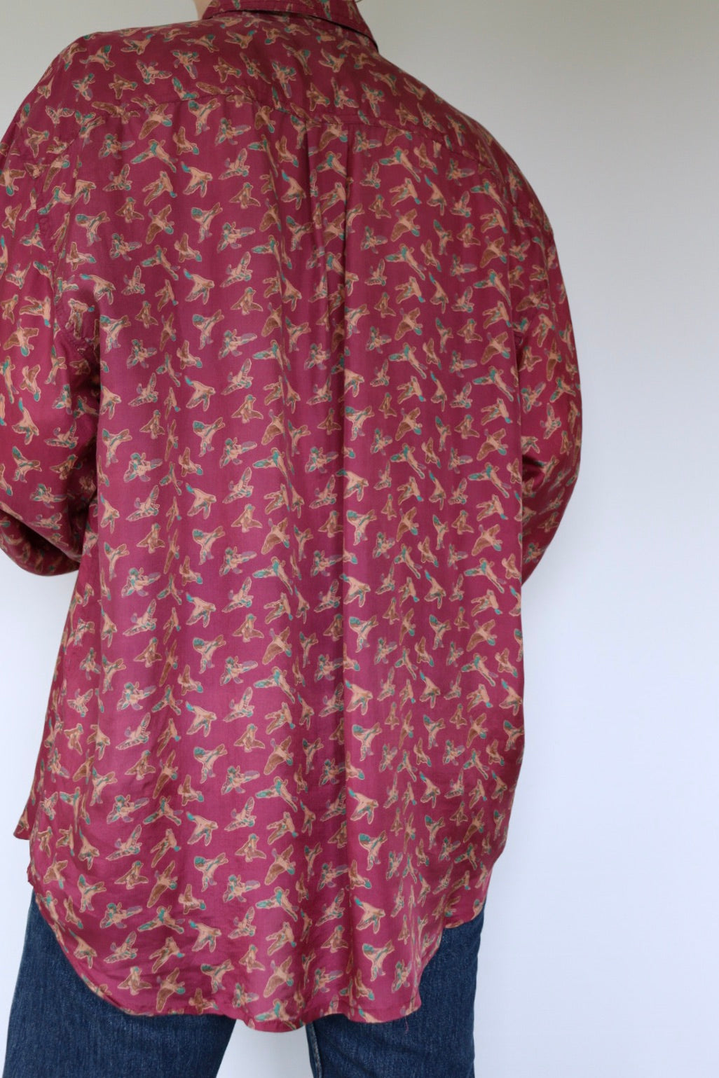 The Silk Ducks - vintage silk blouse - S up to XL