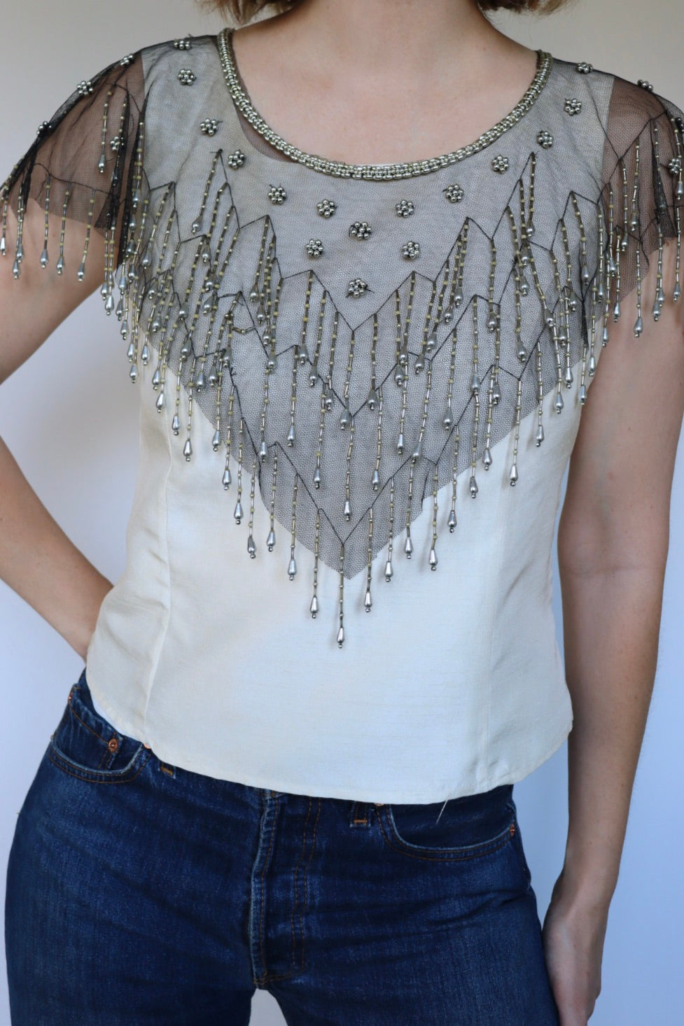 The Festive Collar - versatile vintage cape - free size