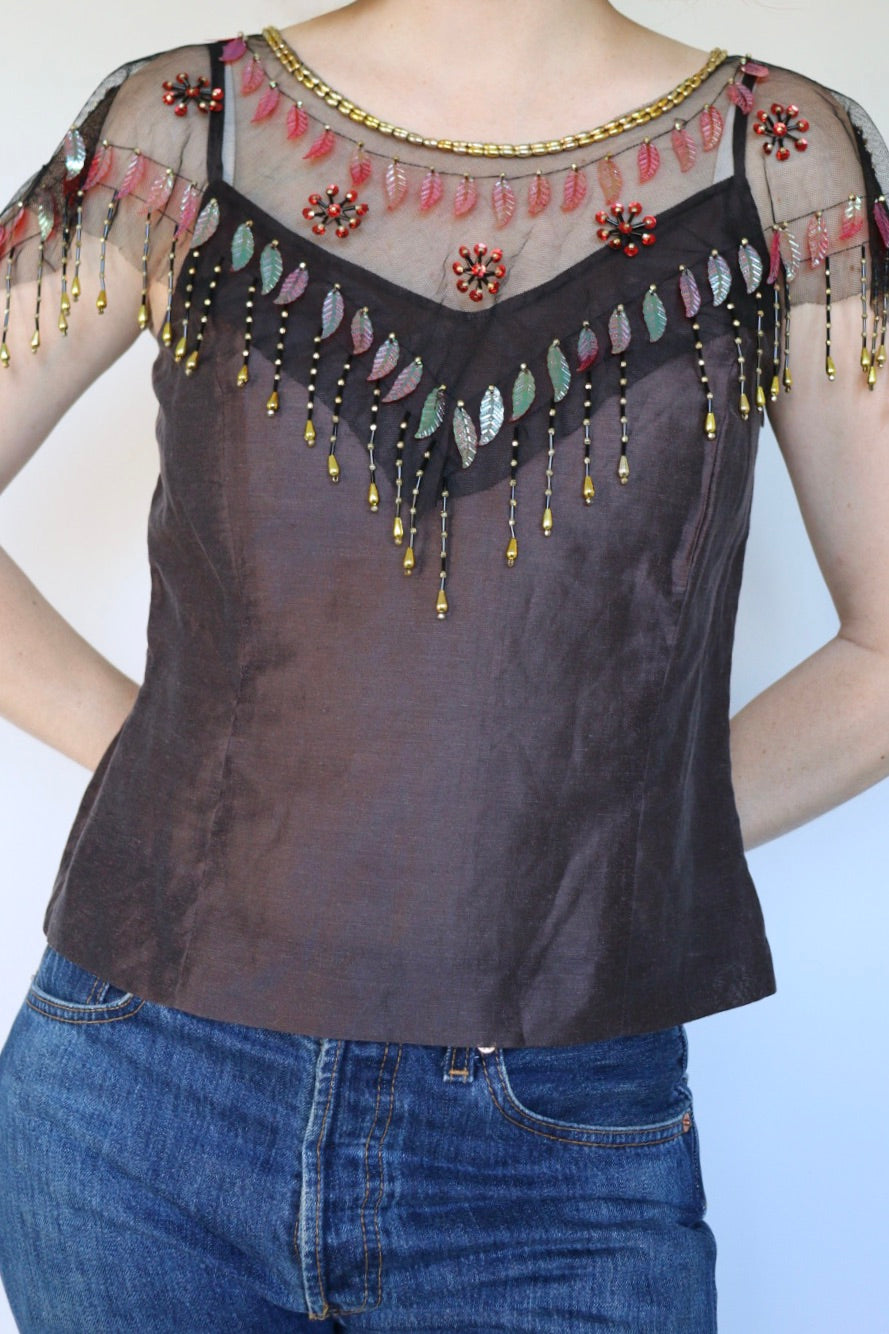 The Festive Collar - versatile vintage cape - free size