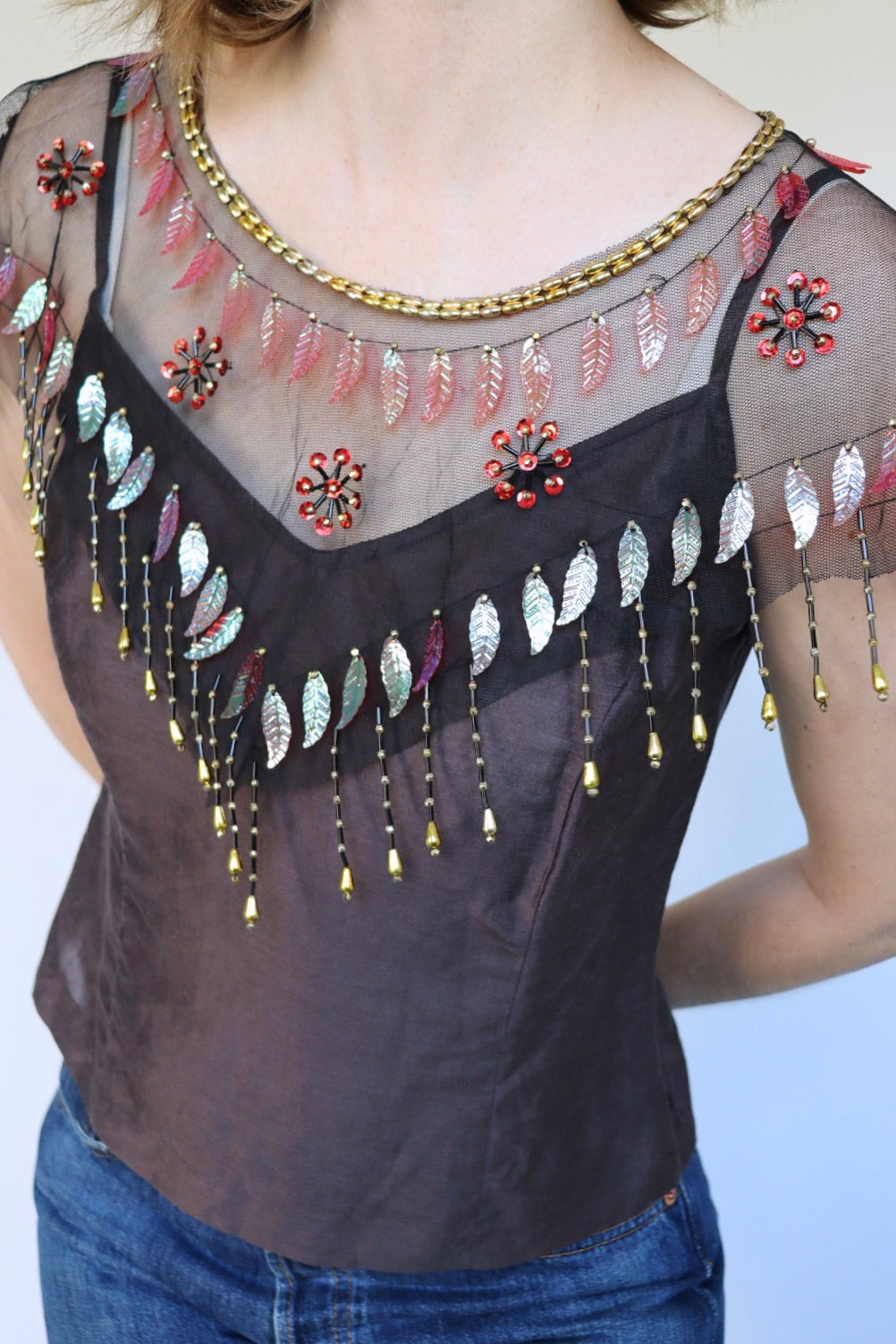 The Festive Collar - versatile vintage cape - free size