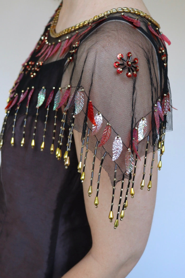 The Festive Collar - versatile vintage cape - free size