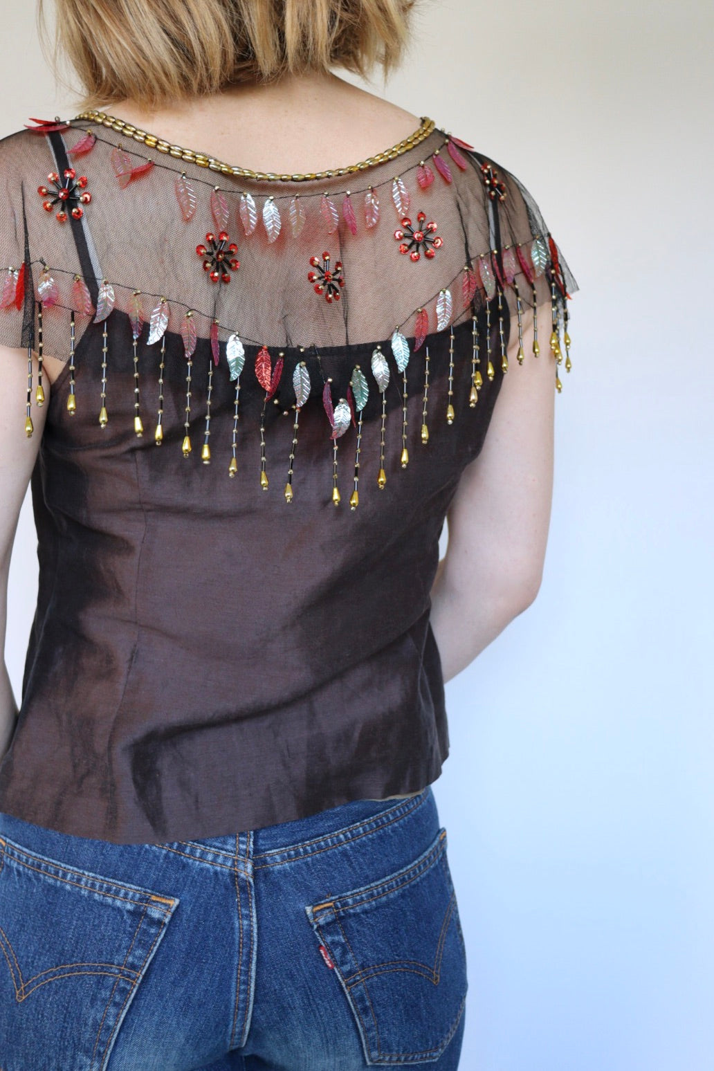 The Festive Collar - versatile vintage cape - free size