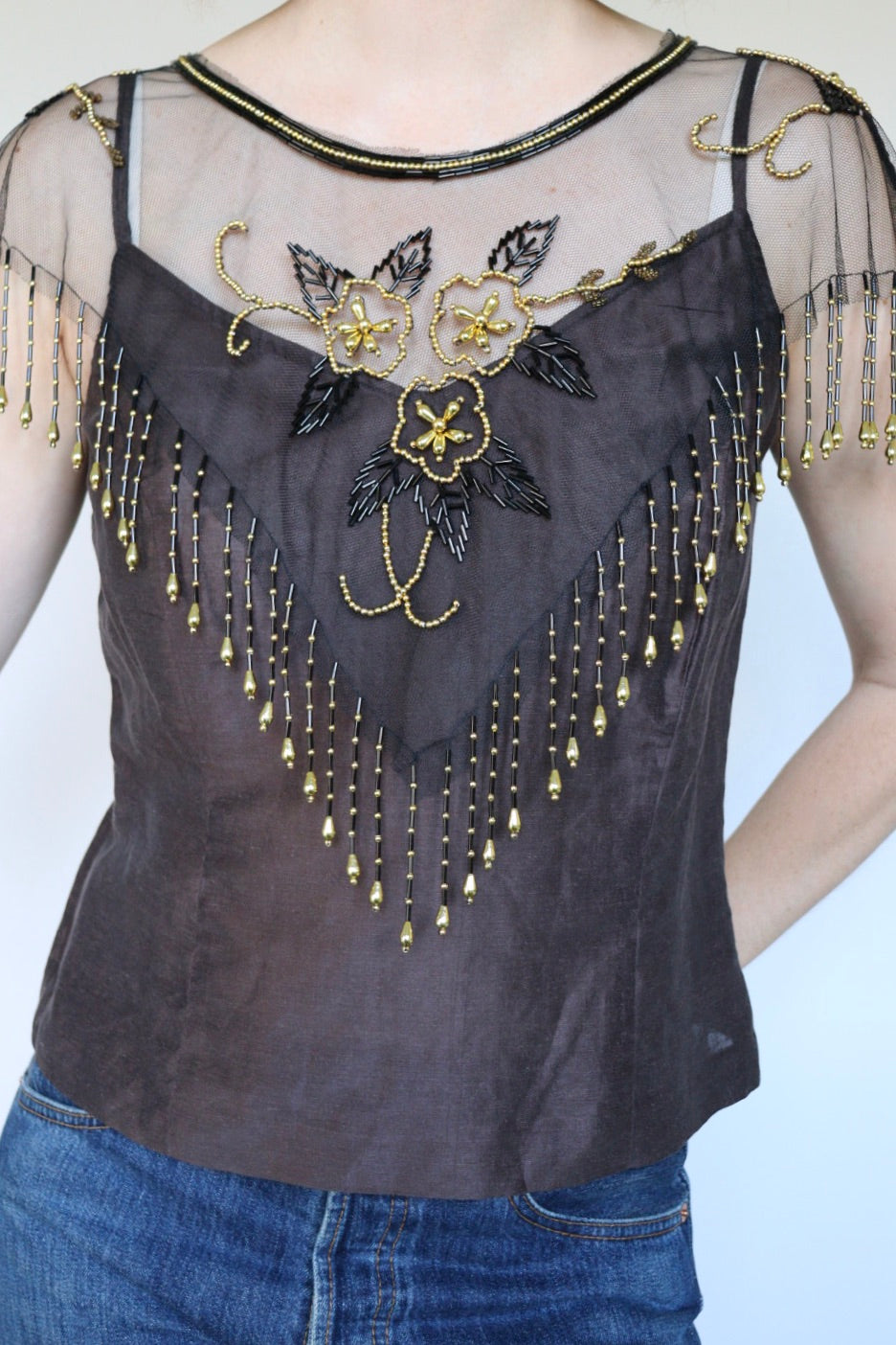 The Festive Collar - versatile vintage cape - free size