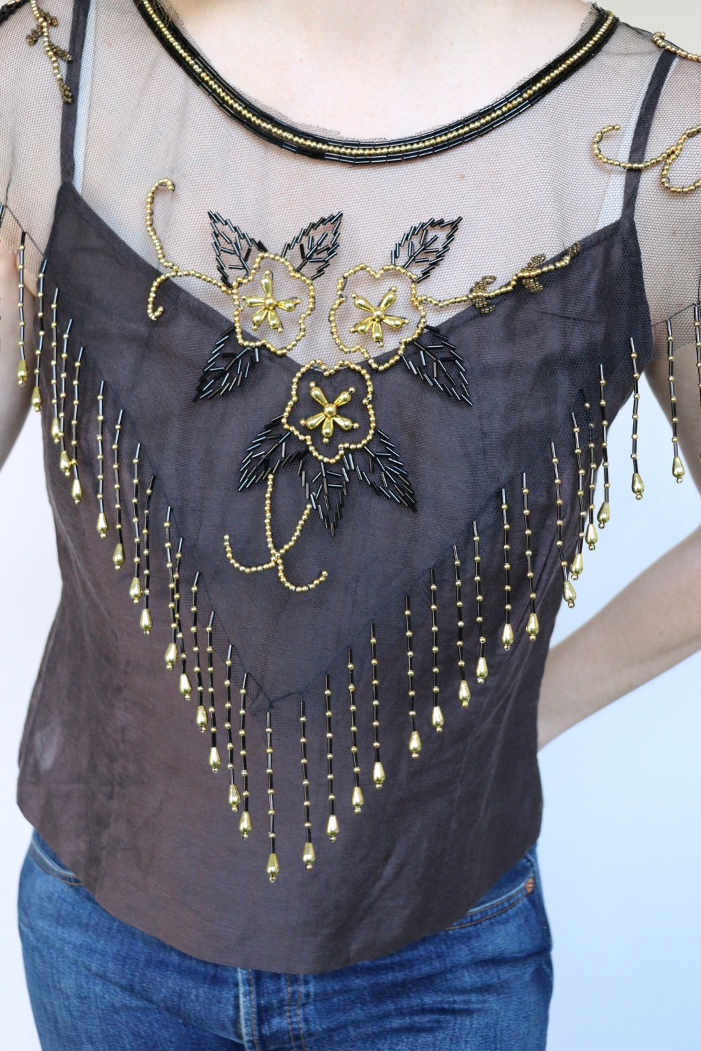 The Festive Collar - versatile vintage cape - free size