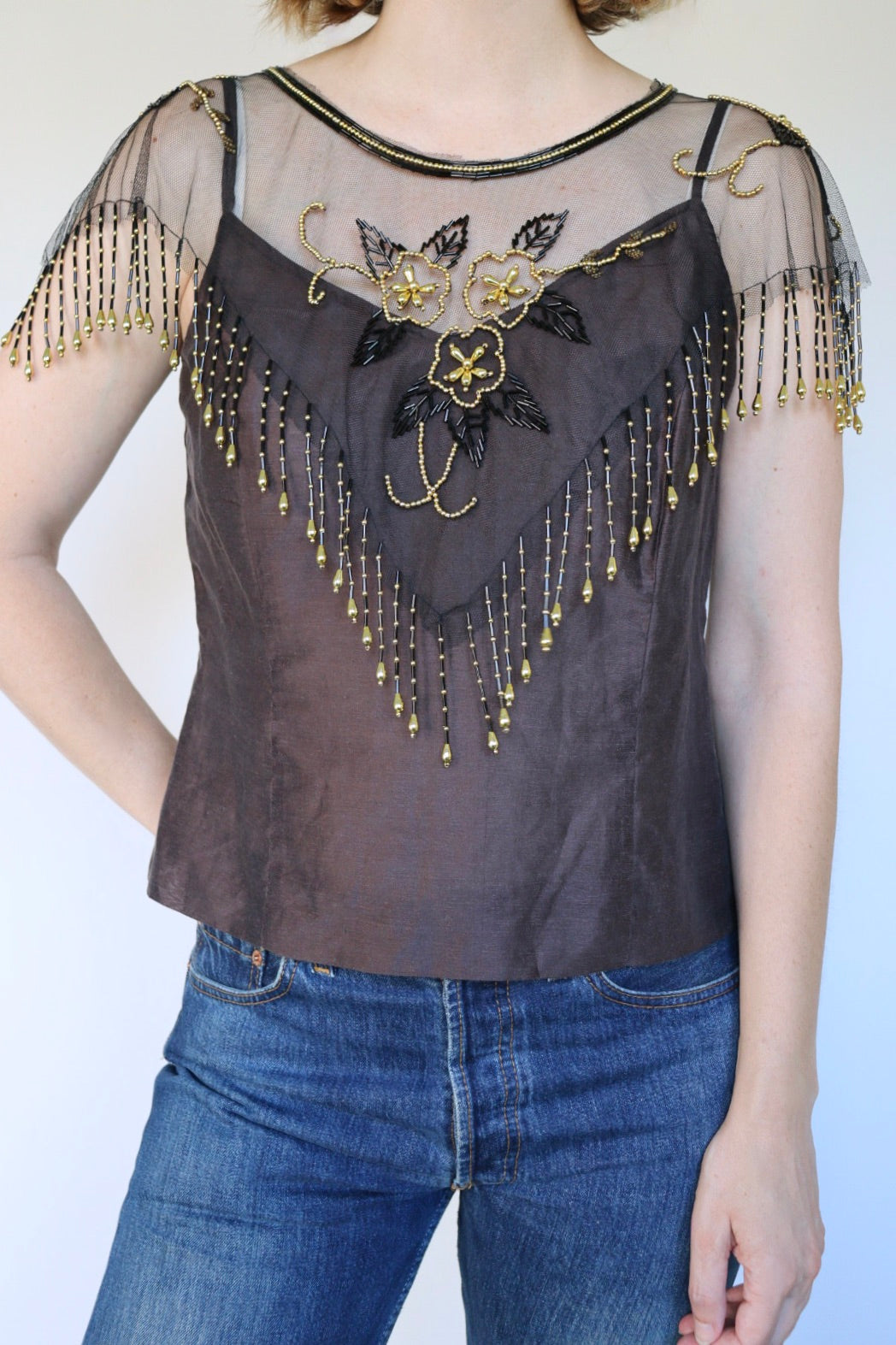 The Spaghetti Strap - vintage top - S up to M