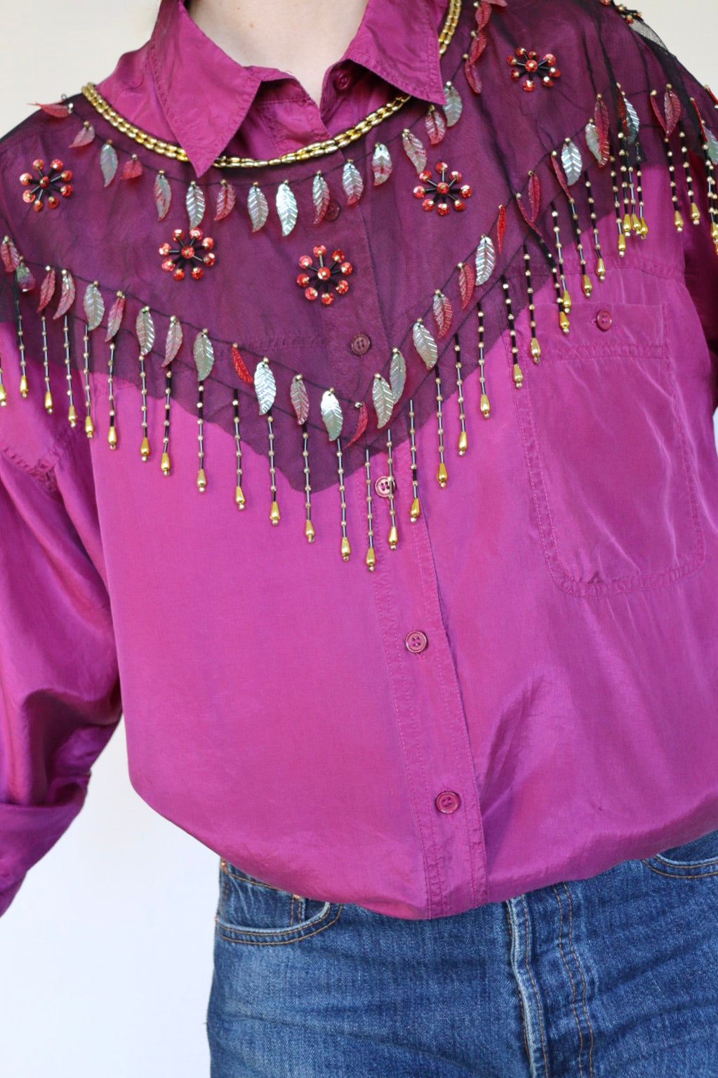 The Festive Collar - versatile vintage cape - free size
