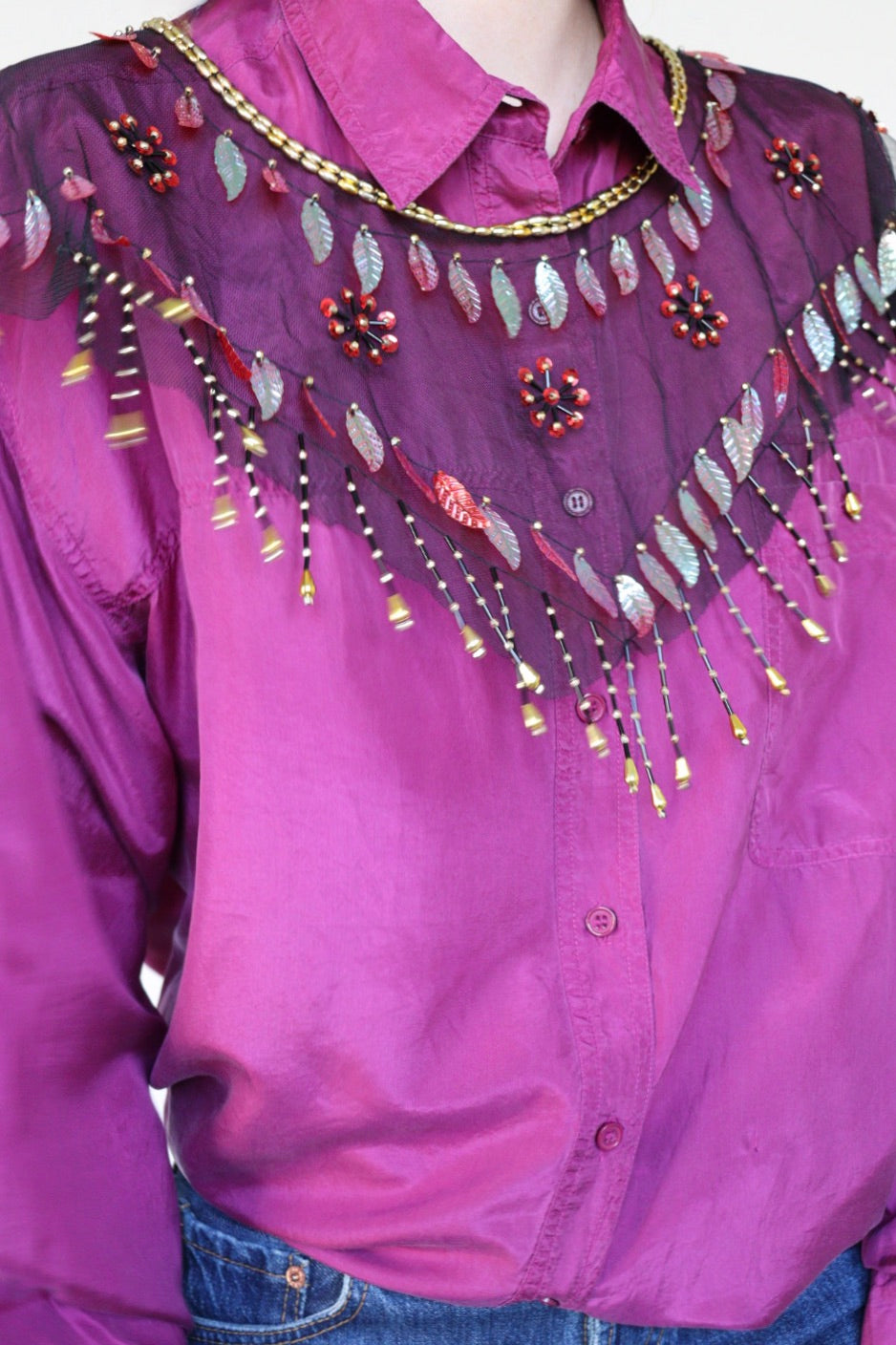 The Festive Collar - versatile vintage cape - free size