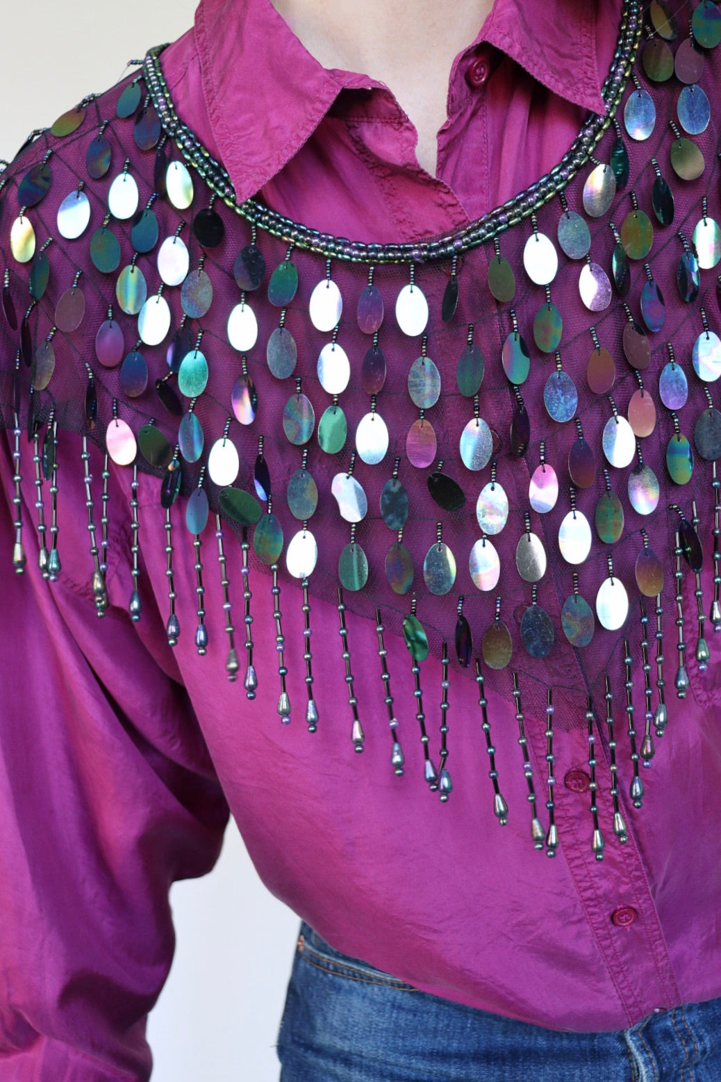 The Festive Collar - versatile vintage cape - free size