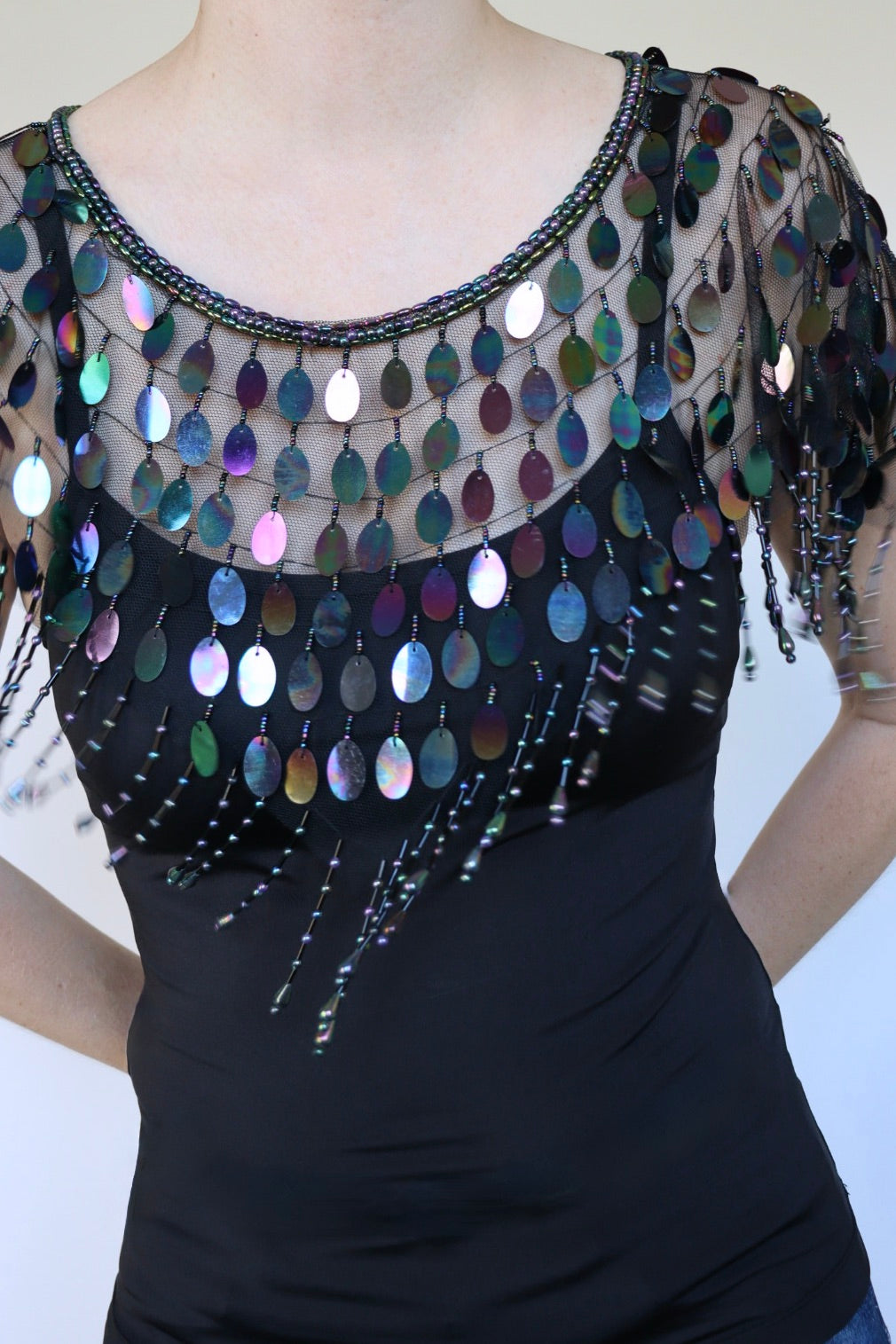 The Festive Collar - versatile vintage cape - free size