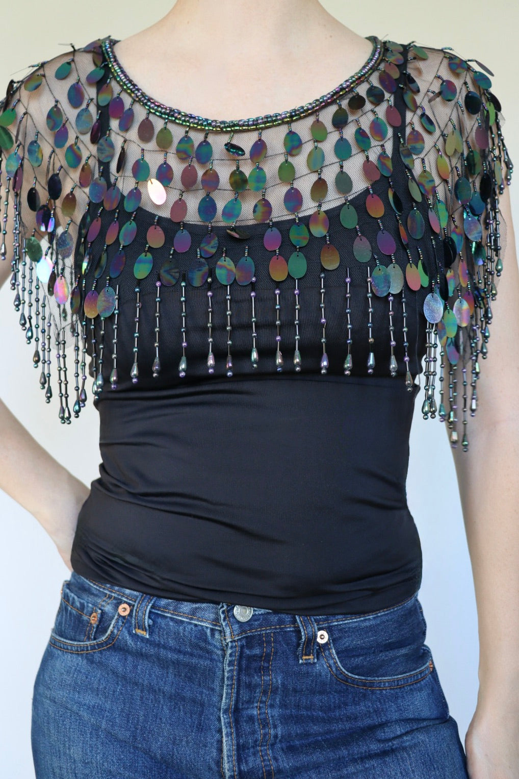 The Festive Collar - versatile vintage cape - free size
