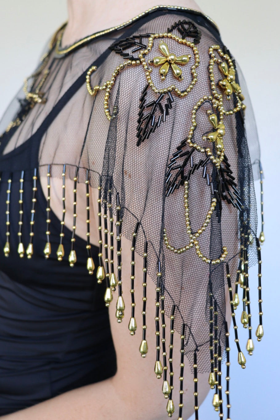 The Festive Collar - versatile vintage cape - free size
