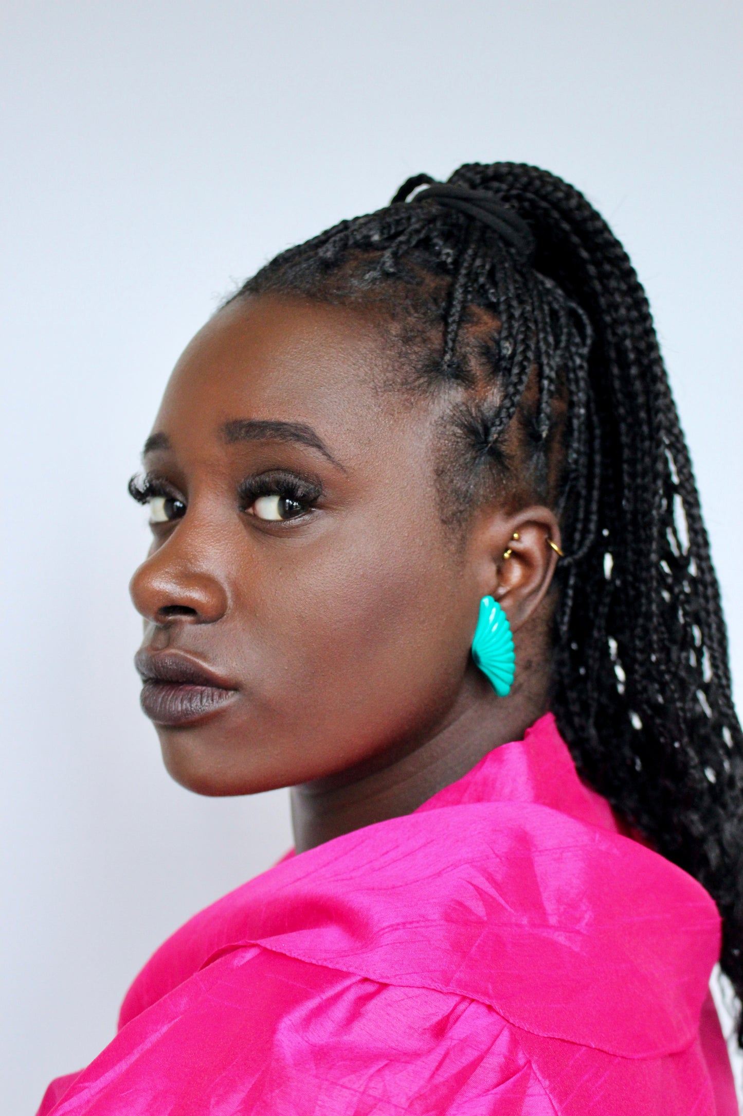 The Turquoise Butterfly - clip on earrings