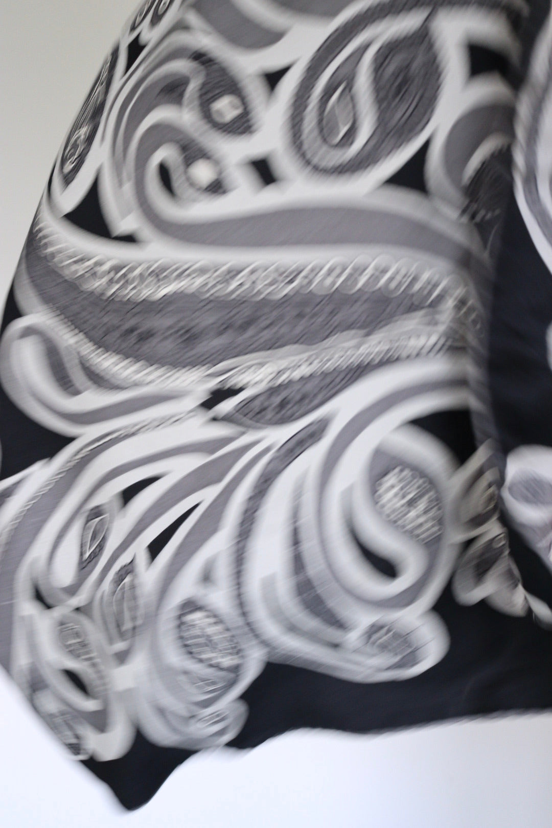 The Onyx Swirls - square scarf