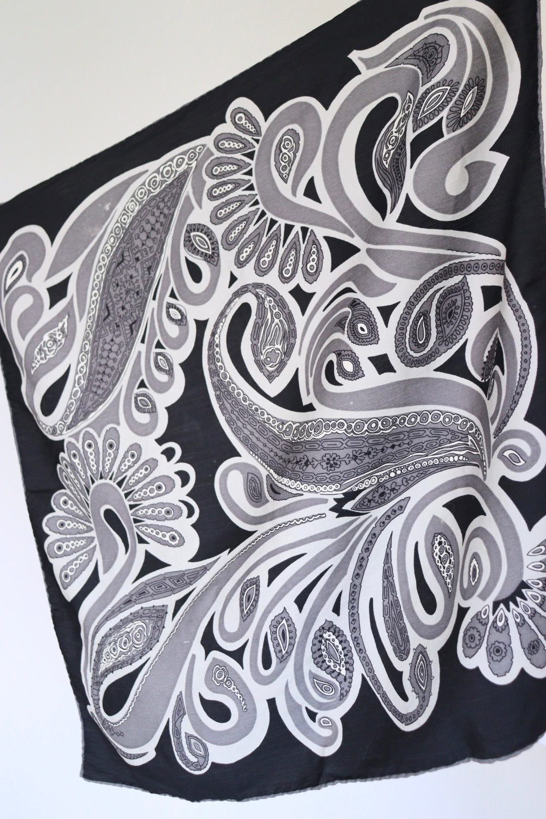 The Onyx Swirls - square scarf