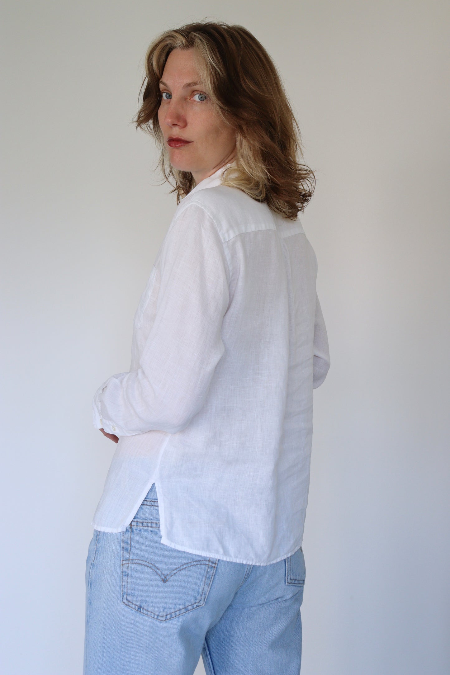 The L.L.Bean Linen - blouse - S up to M