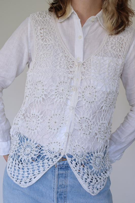 The Crochet Gilet - waistcoat - S up to M/L