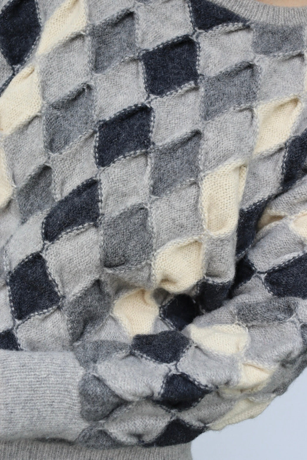 The Tulchan Diamond - vintage knitted wool sweater - S up to M/L